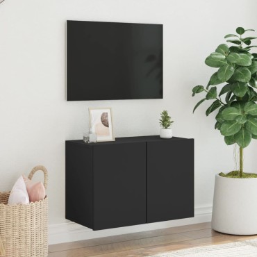 vidaXL Ντουλάπι Τοίχου Τηλεόρασης Μαύρο 60x30x41cm