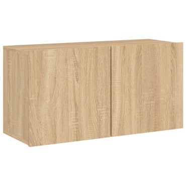 vidaXL Ντουλάπι Τοίχου Τηλεόρασης Sonoma Δρυς 80x30x41cm