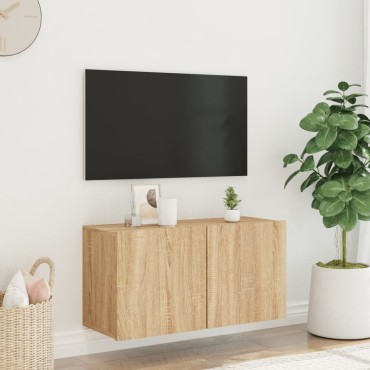 vidaXL Ντουλάπι Τοίχου Τηλεόρασης Sonoma Δρυς 80x30x41cm
