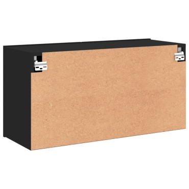 vidaXL Ντουλάπι Τοίχου Τηλεόρασης Μαύρο 80x30x41cm