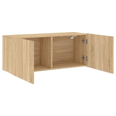vidaXL Ντουλάπι Τοίχου Τηλεόρασης Sonoma Δρυς 100x30x41cm