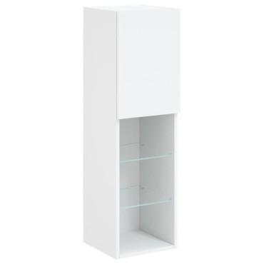 vidaXL Έπιπλο Τηλεόρασης με LED Λευκό 30,5x30x102cm