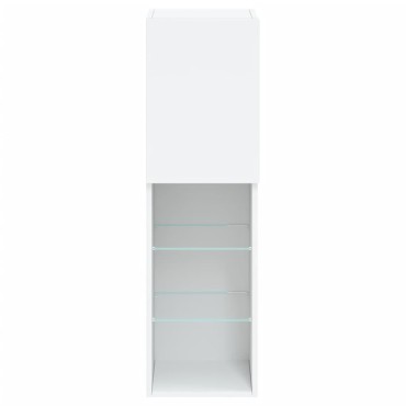 vidaXL Έπιπλο Τηλεόρασης με LED Λευκό 30,5x30x102cm