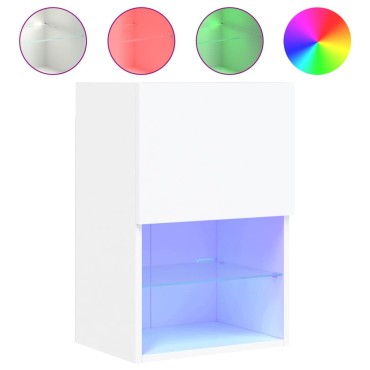 vidaXL Έπιπλο Τηλεόρασης με LED Λευκό 40,5x30x60cm