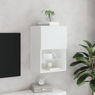 vidaXL Έπιπλο Τηλεόρασης με LED Λευκό 40,5x30x60cm