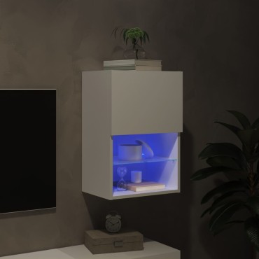 vidaXL Έπιπλο Τηλεόρασης με LED Λευκό 40,5x30x60cm