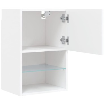 vidaXL Έπιπλο Τηλεόρασης με LED Λευκό 40,5x30x60cm