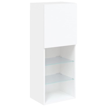 vidaXL Έπιπλο Τηλεόρασης με LED Λευκό 40,5x30x102cm