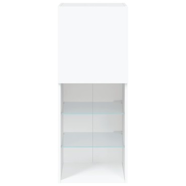vidaXL Έπιπλο Τηλεόρασης με LED Λευκό 40,5x30x102cm
