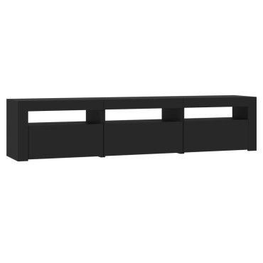 vidaXL Έπιπλο Τηλεόρασης με LED Μαύρο 180x35x40cm