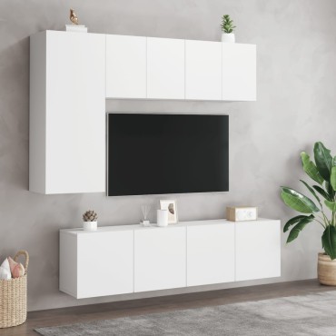 vidaXL Έπιπλο Τοίχου Τηλεόρασης Λευκό 60x30x41cm