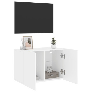 vidaXL Έπιπλο Τοίχου Τηλεόρασης Λευκό 60x30x41cm