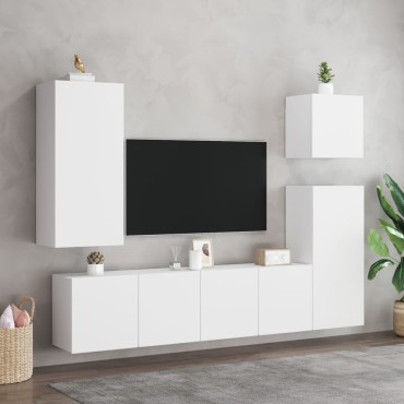 vidaXL Έπιπλο Τοίχου Τηλεόρασης Λευκό 80x30x41cm