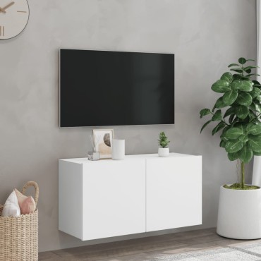 vidaXL Έπιπλο Τοίχου Τηλεόρασης Λευκό 80x30x41cm