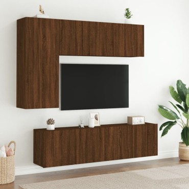 vidaXL Ντουλάπι Τοίχου Τηλεόρασης Καφέ Δρυς 60x30x41cm