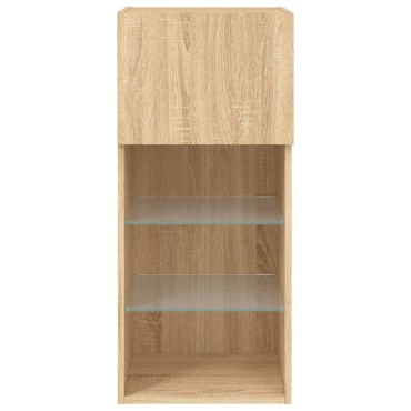 vidaXL Έπιπλο Τηλεόρασης με LED Sonoma Δρυς 40,5x30x90cm