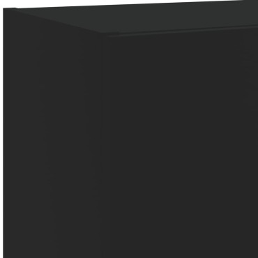 vidaXL Έπιπλο Τηλεόρασης με LED Μαύρο 40,5x30x102cm