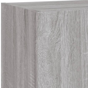 vidaXL Έπιπλο Τηλεόρασης με LED Γκρι Sonoma 40,5x30x90cm