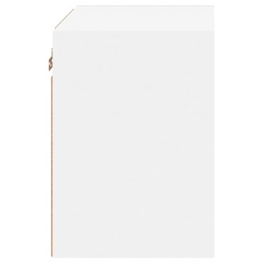 vidaXL Κομοδίνο Επιτοίχιο με Φώτα LED Λευκό 40x28,,5x40cm