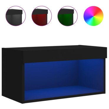 vidaXL Έπιπλο Τηλεόρασης με LED Μαύρο 60x30x30cm