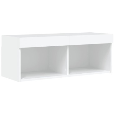 vidaXL Έπιπλο Τηλεόρασης με LED Λευκό 80x30x30cm