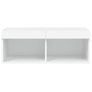 vidaXL Έπιπλο Τηλεόρασης με LED Λευκό 80x30x30cm