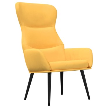 vidaXL Πολυθρόνα Relax Κίτρινο Μουσταρδί Υφασμάτινη 70x77x94cm 1 τεμ.