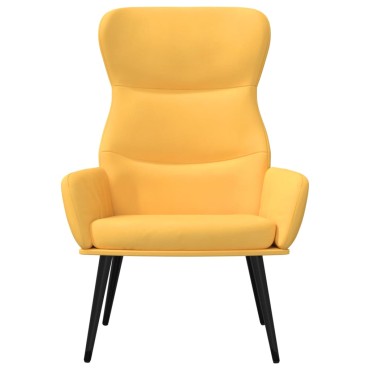 vidaXL Πολυθρόνα Relax Κίτρινο Μουσταρδί Υφασμάτινη 70x77x94cm 1 τεμ.