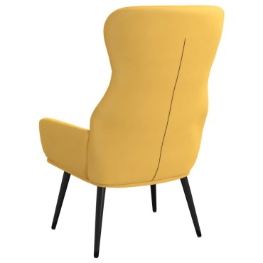 vidaXL Πολυθρόνα Relax Κίτρινο Μουσταρδί Υφασμάτινη 70x77x94cm 1 τεμ.
