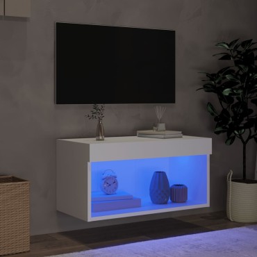 vidaXL Έπιπλο Τηλεόρασης με LED Λευκό 60x30x30cm
