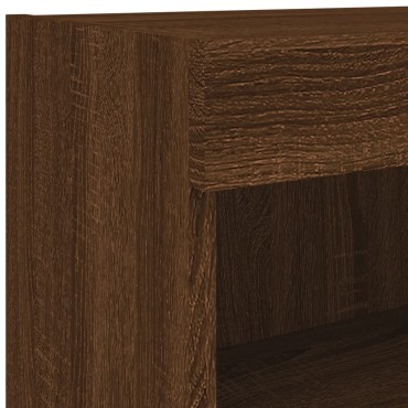 vidaXL Έπιπλο Τηλεόρασης με LED Καφέ Δρυς 60x30x30cm