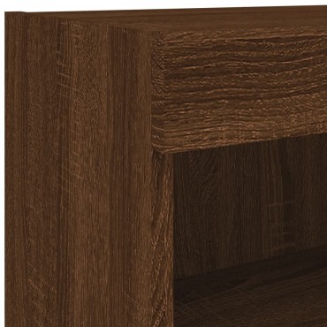 vidaXL Έπιπλο Τηλεόρασης με LED Καφέ Δρυς 80x30x30cm