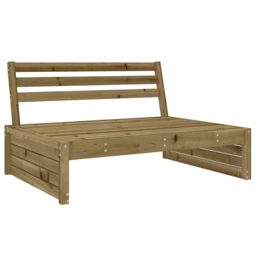 vidaXL Καναπές Κήπου Μεσαίος 120x80cm από Εμποτισμένο Ξύλο Πεύκου 1 τεμ. Γωνιακός