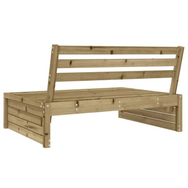 vidaXL Καναπές Κήπου Μεσαίος 120x80cm από Εμποτισμένο Ξύλο Πεύκου 1 τεμ. Γωνιακός