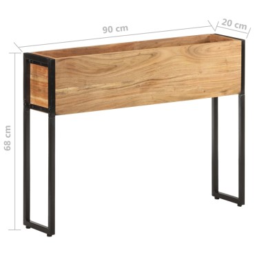 vidaXL Ζαρντινιέρα 90 x 20 x 68 εκ. από Μασίφ Ξύλο Ακακίας