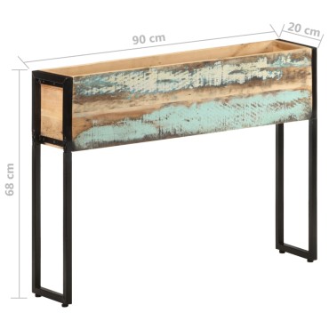 vidaXL Ζαρντινιέρα 90 x 20 x 68 εκ. από Μασίφ Ανακυκλωμένο Ξύλο