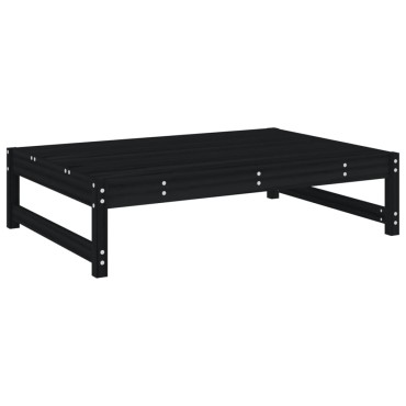 vidaXL Υποπόδιο Κήπου Μαύρο 120x80cm από Μασίφ Ξύλο Πεύκου 1 τεμ. Γωνιακός