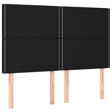 vidaXL Κρεβάτι Boxspring με Στρώμα Μαύρο 160x200 εκ. Υφασμάτινο