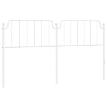 vidaXL Κεφαλάρι Λευκό Μεταλλικό 187x4x102cm 1 τεμ.