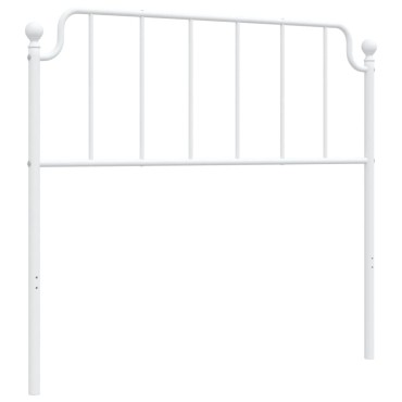 vidaXL Κεφαλάρι Λευκό Μεταλλικό 112x4x102cm 1 τεμ.