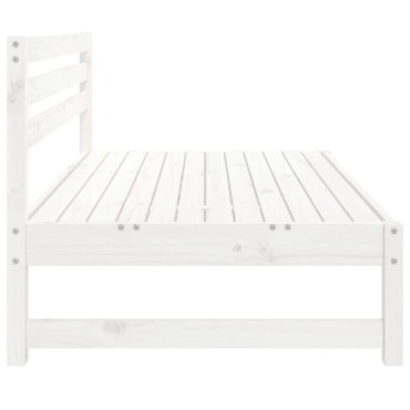 vidaXL Καναπέδες Κήπου Μεσαίοι 2 τεμ. Λευκός 120x80cm Μασίφ Ξύλο Πεύκου Διθέσιος