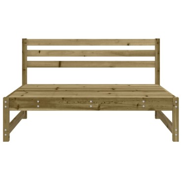 vidaXL Καναπέδες Κήπου Μεσαίοι 2 τεμ. 120x80cm Εμποτισμένο Ξύλο Πεύκου Διθέσιος