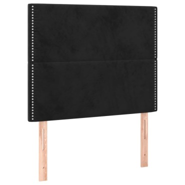 vidaXL Κεφαλάρια Κρεβατιού 2 τεμ. Μαύρα 80x5x78/88cm Βελούδινο