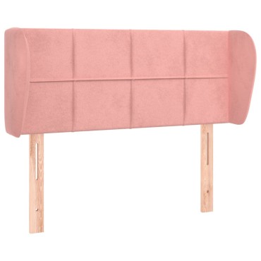 vidaXL Κεφαλάρι με Πτερύγια Ροζ 83x23x78/88cm Βελούδινο 1 τεμ.