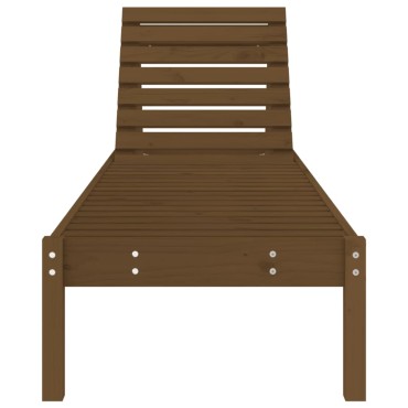 vidaXL Ξαπλώστρα Μελί Καφέ 199,5x60x74cm από Μασίφ Ξύλο Πεύκου 1 τεμ.