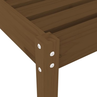 vidaXL Ξαπλώστρα Μελί Καφέ 199,5x60x74cm από Μασίφ Ξύλο Πεύκου 1 τεμ.