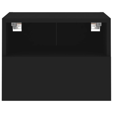 vidaXL Έπιπλο Τοίχου Τηλεόρασης Μαύρο 40x30x30cm από Επεξ. Ξύλο