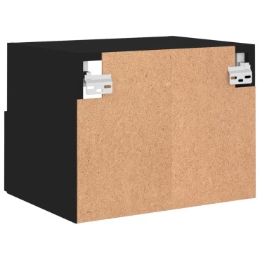vidaXL Έπιπλο Τοίχου Τηλεόρασης Μαύρο 40x30x30cm από Επεξ. Ξύλο