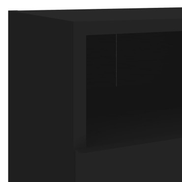 vidaXL Έπιπλο Τοίχου Τηλεόρασης Μαύρο 40x30x30cm από Επεξ. Ξύλο