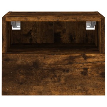 vidaXL Έπιπλα Τοίχου Τηλ. 2 τεμ. Καπνιστή Δρυς 40x30x30cm Επεξ.Ξύλο